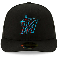 Miami Marlins New Era Authentic Collection On-Field Low Profile 59FIFTY Fitted Hat - Black Hats