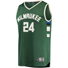 NBA Pat Connaughton Milwaukee Bucks Fast Break Replica Jersey - Icon Edition - Hunter Green