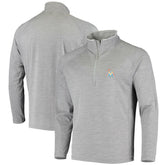 Miami Marlins Vineyard Vines Performance Sankaty Half-Zip Pullover Top - Heather Gray Pullover