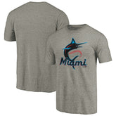 Miami Marlins Primary Logo T-Shirt - Gray T-shirts