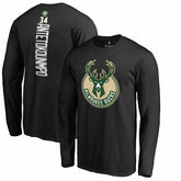 Giannis Antetokounmpo Milwaukee Bucks Team Backer Name & Number Long Sleeve T-Shirt Black