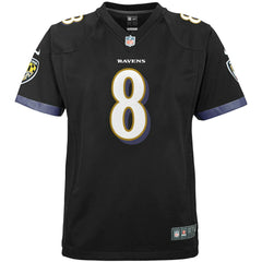 NFL Lamar Jackson Baltimore Ravens Youth Game Jersey - Black