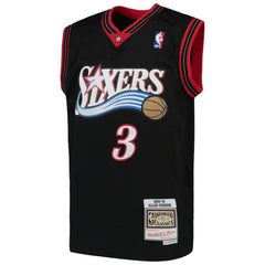 NBA Allen Iverson Philadelphia 76ers Youth Hardwood Classics Swingman Throwback Jersey - Black