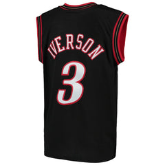 NBA Allen Iverson Philadelphia 76ers Youth Hardwood Classics Swingman Throwback Jersey - Black