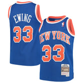 NBA Patrick Ewing New York Knicks Youth Hardwood Classics Swingman Throwback Jersey - Blue