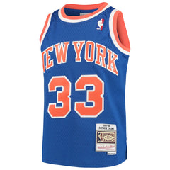 NBA Patrick Ewing New York Knicks Youth Hardwood Classics Swingman Throwback Jersey - Blue