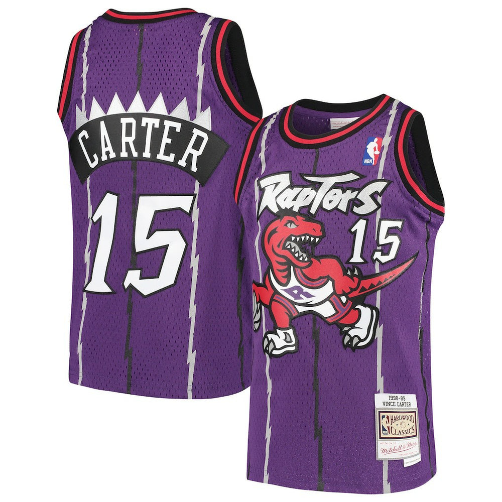 NBA Vince Carter Toronto Raptors Youth 1998/99 Hardwood Classics Swingman Throwback Jersey - Purple