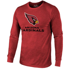 Arizona Cardinals Majestic Threads Lockup Tri-Blend Long Sleeve T-Shirt Cardinal