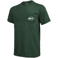New York Jets Majestic Threads Tri-Blend Pocket T-Shirt Heathered Green