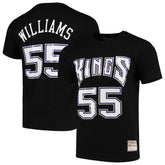 Jason Williams Sacramento Kings Hardwood Classics Team Name & Number T-Shirt Black