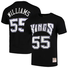 Jason Williams Sacramento Kings Hardwood Classics Team Name & Number T-Shirt Black