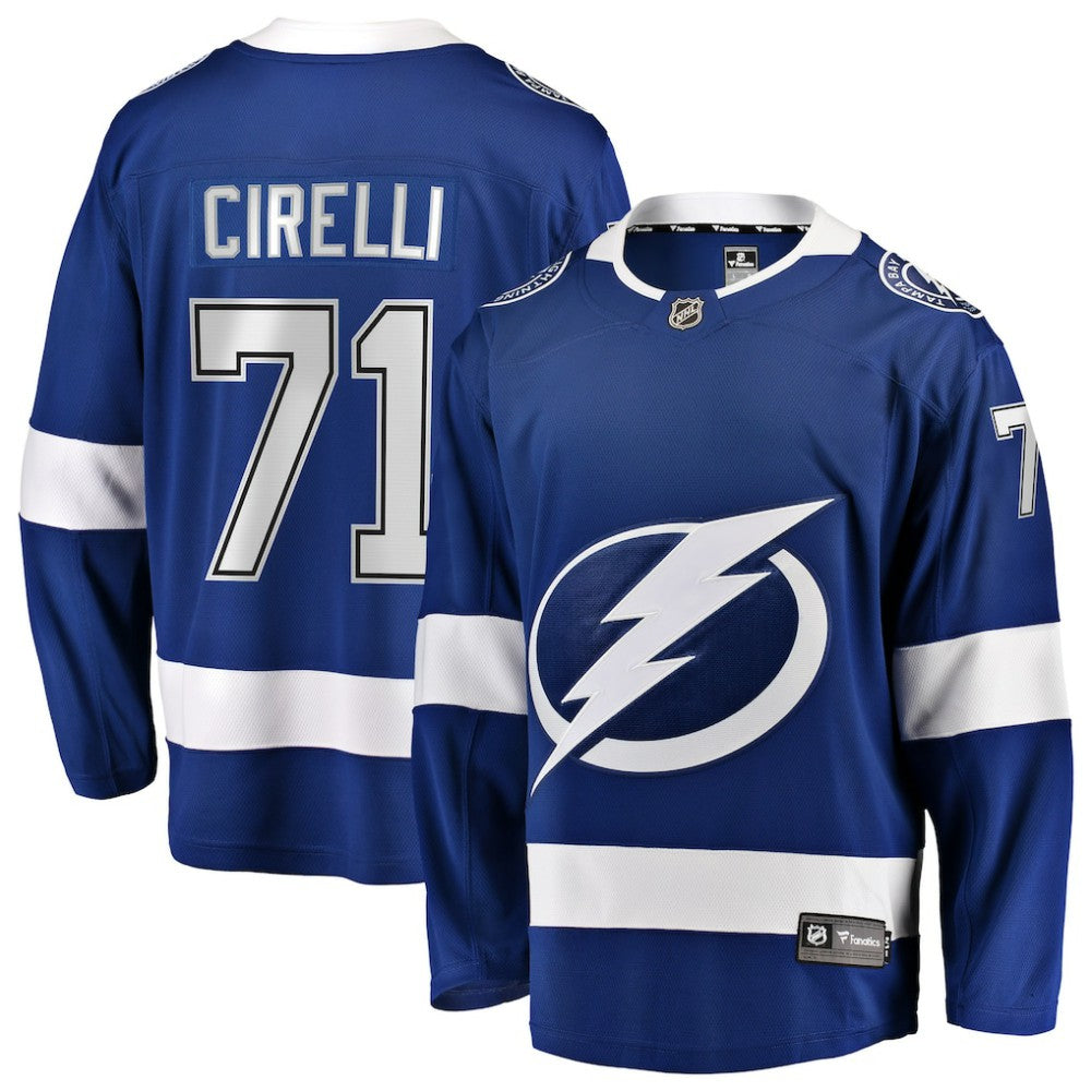 NHL Anthony Cirelli Tampa Bay Lightning Fanatics Home Breakaway Player Jersey - Blue