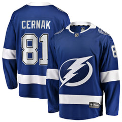 NHL Erik Cernak Tampa Bay Lightning Fanatics Home Breakaway Player Jersey - Blue