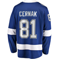 NHL Erik Cernak Tampa Bay Lightning Fanatics Home Breakaway Player Jersey - Blue