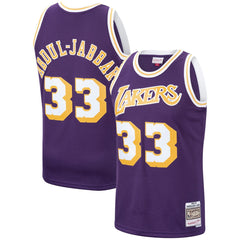 Kareem Abdul-Jabbar Los Angeles Lakers Hardwood Classics Swingman Jersey Purple