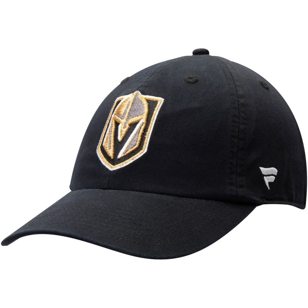 NHL Vegas Golden Knights Fanatics Primary Logo Fundamental Core Adjustable Hat - Black