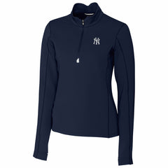 New York Yankees Cutter & Buck Women's Traverse Half-Zip Pullover Jacket - Navy Jackets