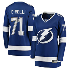 NHL Anthony Cirelli Tampa Bay Lightning Fanatics Women's Home Breakaway Player Jersey - Blue