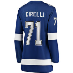 NHL Anthony Cirelli Tampa Bay Lightning Fanatics Women's Home Breakaway Player Jersey - Blue