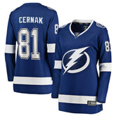 NHL Erik Cernak Tampa Bay Lightning Fanatics Women's Home Breakaway Player Jersey - Blue