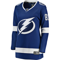 NHL Erik Cernak Tampa Bay Lightning Fanatics Women's Home Breakaway Player Jersey - Blue