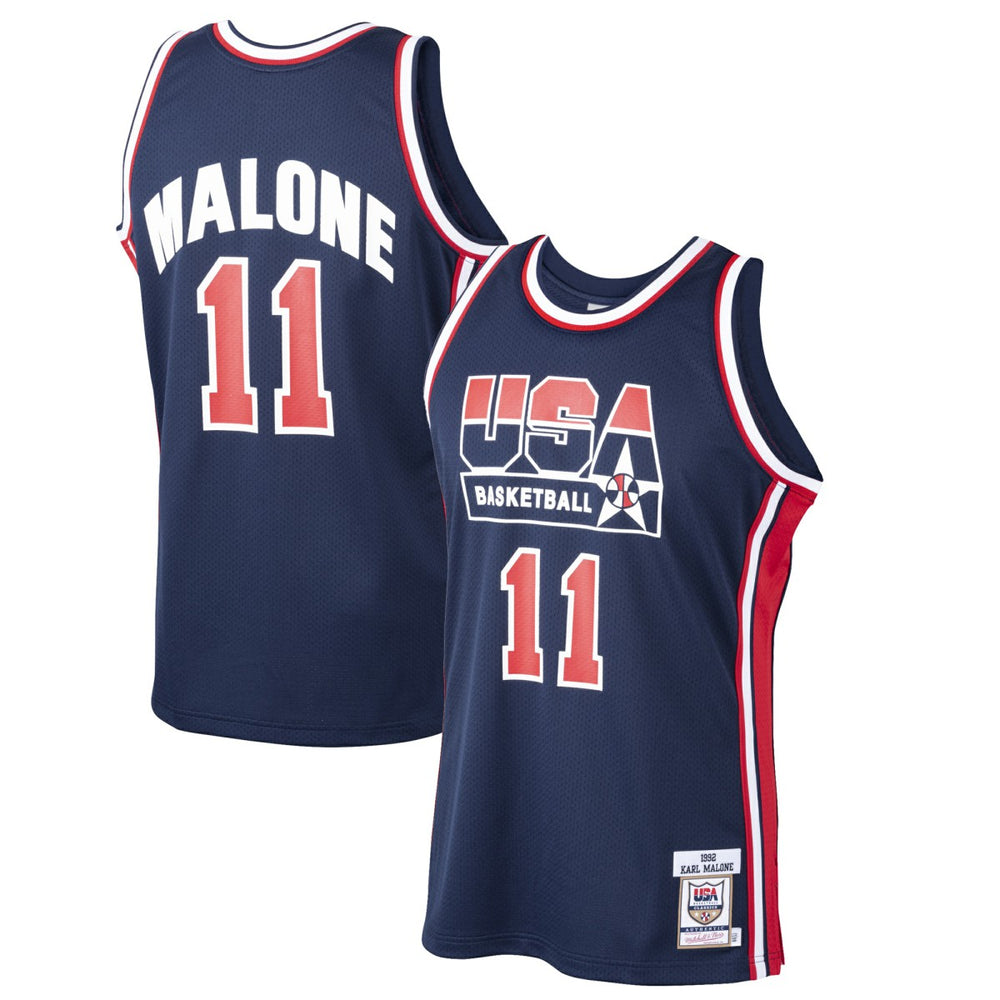 NBA Karl Malone USA Basketball 1992 Dream Team Authentic Jersey - Navy