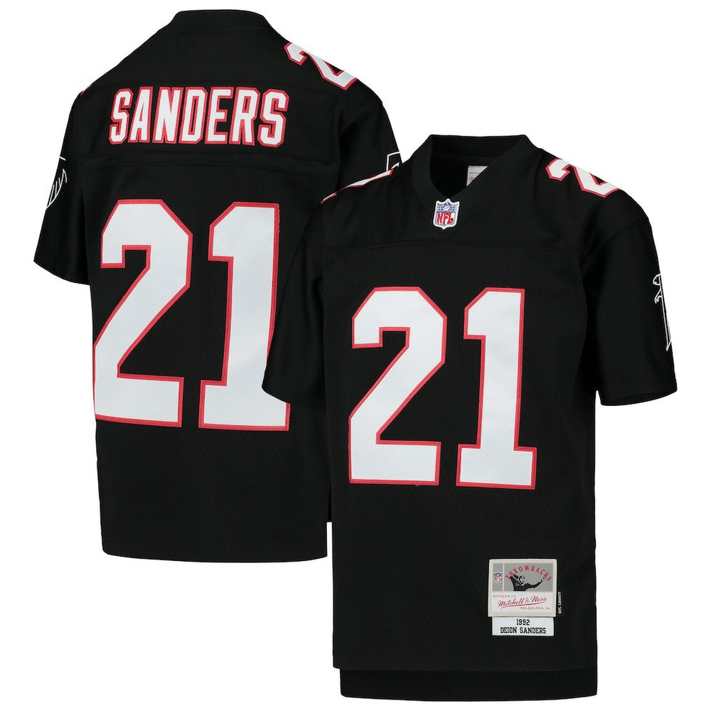 NFL Deion Sanders Atlanta Falcons Youth 1992 Legacy Retired Player Jersey - Black discount