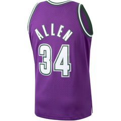 NBA Ray Allen Milwaukee Bucks 2000/01 Hardwood Classics Swingman Jersey - Purple