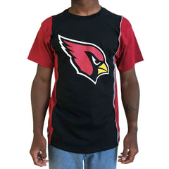Arizona Cardinals Refried Apparel Sustainable Upcycled Split T-Shirt Black/Cardinal