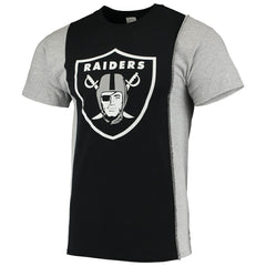 Las Vegas Raiders Refried Apparel Sustainable Upcycled Split T-Shirt Black/Silver