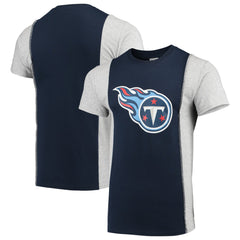Tennessee Titans Refried Apparel Sustainable Upcycled Split T-Shirt Navy/Gray