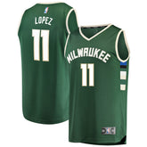 NBA Brook Lopez Milwaukee Bucks Fast Break Replica Player Jersey Green - Icon Edition