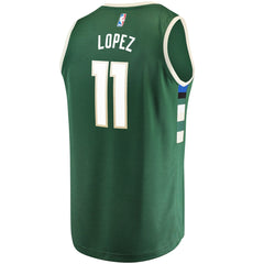 NBA Brook Lopez Milwaukee Bucks Fast Break Replica Player Jersey Green - Icon Edition