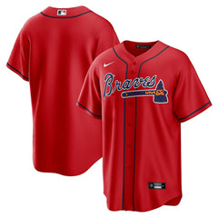 MLB Atlanta Braves Nike Alternate Replica Team Jersey - Red