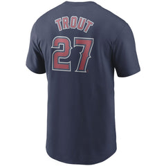 Mike Trout Los Angeles Angels Nike Name & Number T-Shirt - Navy T-shirts
