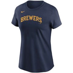Christian Yelich Milwaukee Brewers Nike Women's Name & Number T-Shirt - Navy T-shirts