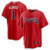 MLB Ozzie Albies Atlanta Braves Nike Alternate 2 Replica Jersey - Red
