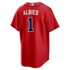 MLB Ozzie Albies Atlanta Braves Nike Alternate 2 Replica Jersey - Red