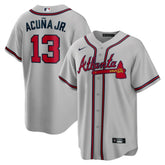 MLB Ronald Acuna Jr. Atlanta Braves Nike Road Replica Player Name Jersey - Gray