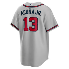 MLB Ronald Acuna Jr. Atlanta Braves Nike Road Replica Player Name Jersey - Gray