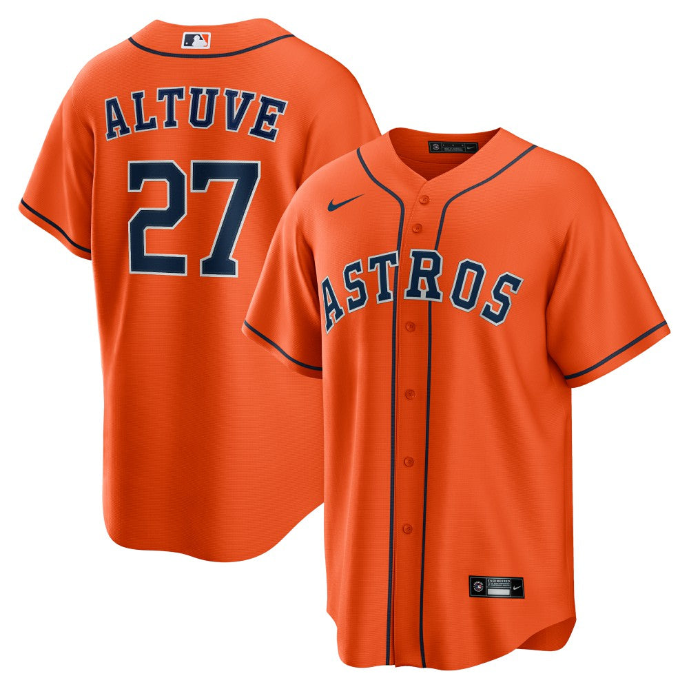 MLB Jose Altuve Houston Astros Nike Alternate Replica Player Name Jersey - Orange