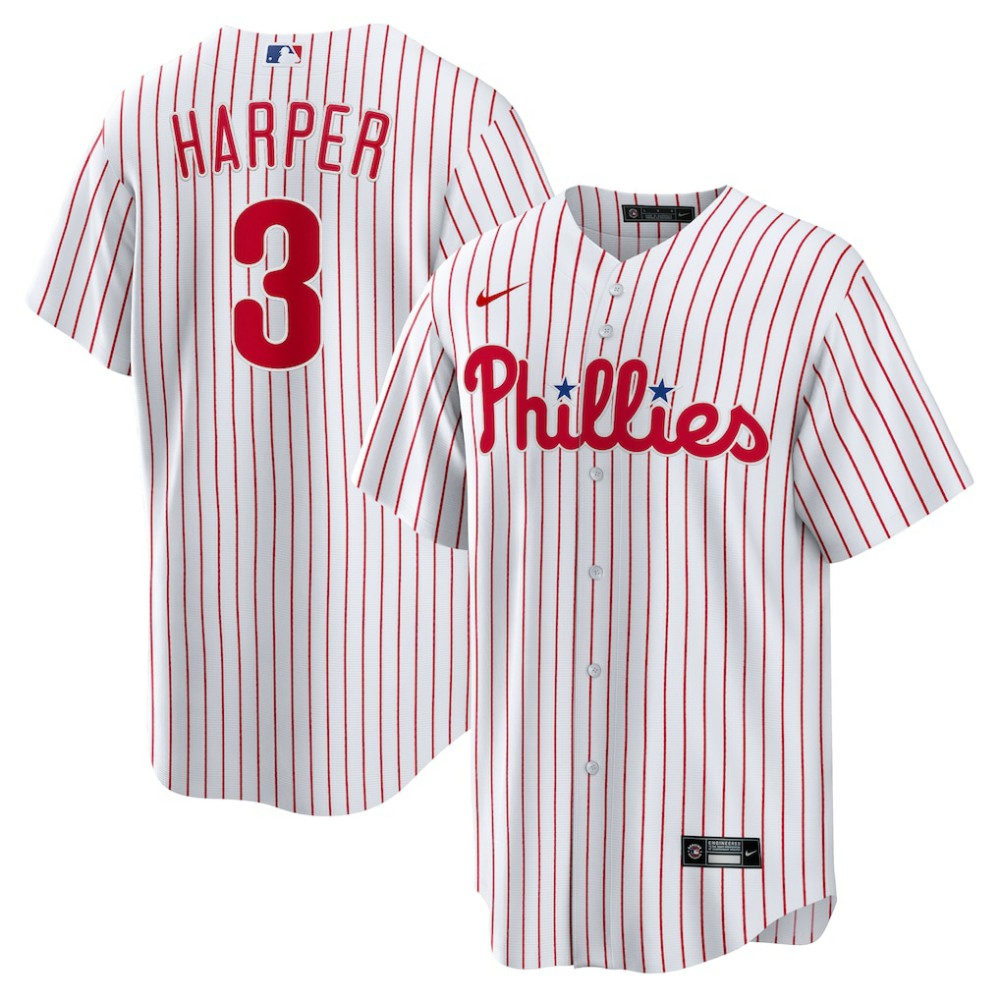 MLB Bryce Harper Philadelphia Phillies Nike Home Replica Player Name Jersey - White