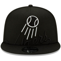 Los Angeles Dodgers New Era Monochrome Logo Elements 9FIFTY Adjustable Snapback Hat - Black Hats