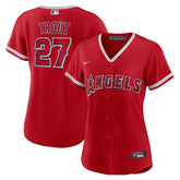 MLB Mike Trout Los Angeles Angels Nike Women's Alternate Replica Player Jersey - Red