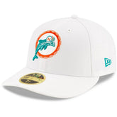 Miami Dolphins New Era Omaha Low Profile 59FIFTY Fitted Hat White