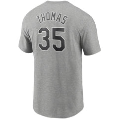 Frank Thomas Chicago White Sox Nike Cooperstown Collection Name & Number T-Shirt - Heathered Gray T-shirts
