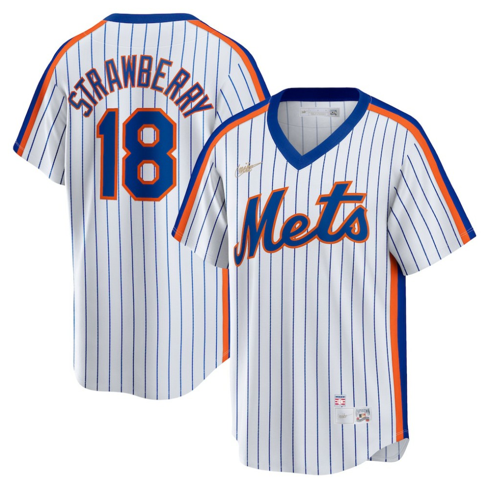 MLB Darryl Strawberry New York Mets Nike Home Cooperstown Collection Player Jersey - White