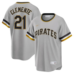 MLB Roberto Clemente Pittsburgh Pirates Nike Road Cooperstown Collection Player Jersey - Gray