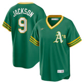 MLB Reggie Jackson Athletics Nike Road Cooperstown Collection Player Jersey - Kelly Green