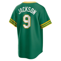 MLB Reggie Jackson Athletics Nike Road Cooperstown Collection Player Jersey - Kelly Green